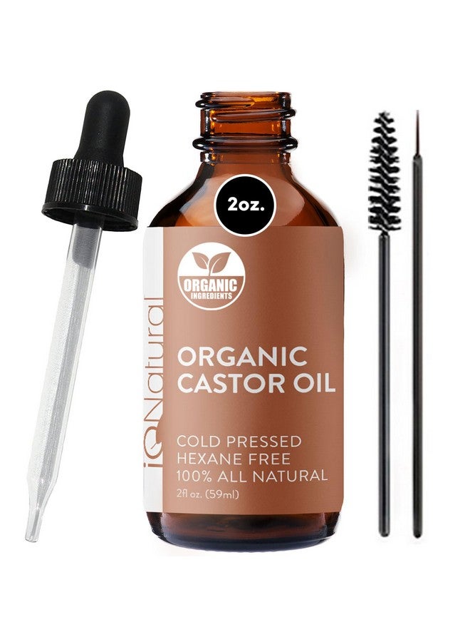 IQ Natural Castor Oil For Eyelashes Eyebrow And Eyelash Growth Serum 100% Pure Cold Pressed Organic Castor Oil Eyelash Serum Conditioner Lash Serum Growth Hair Oil Treatment Brow Growth Serum  - Image 2