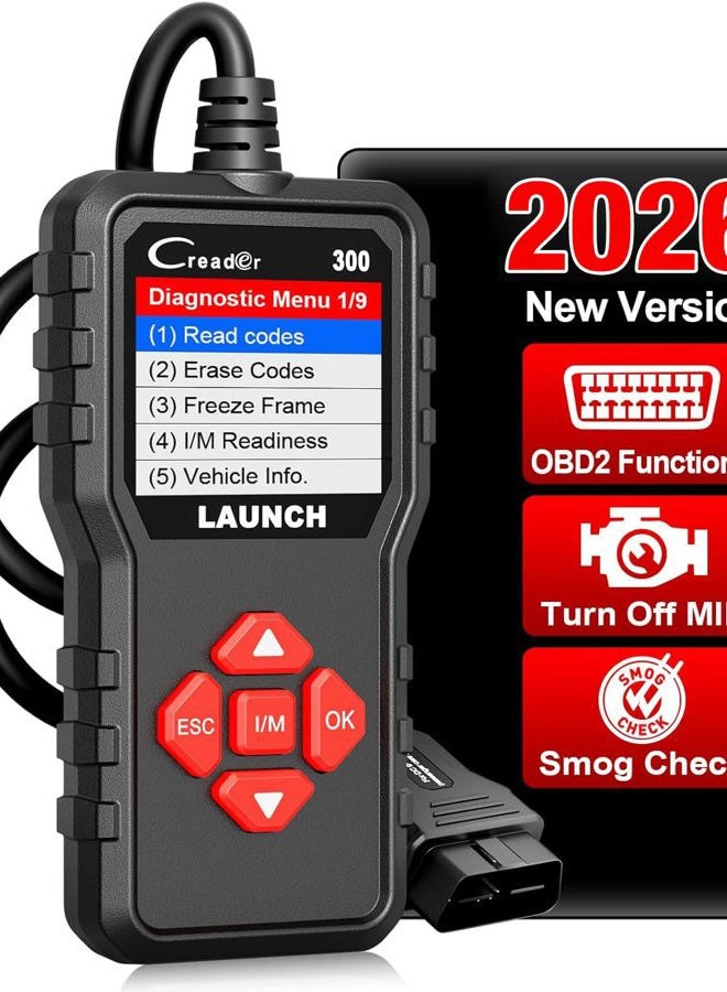 Launch Creader 300 OBD2 Scanner,Engine Fault Code Reader,Support Read Data Stream,Scanner for All OBDII Protocol Cars Since 1996, Lifetime Free Update,2025 Upgraded Ver. of CR3001 - Image 1