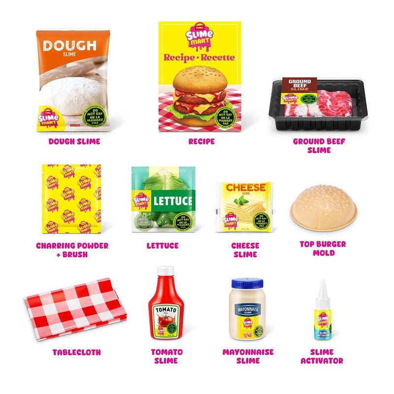 Slime Mart Series 1 Make Your Own Realistic Slime Food! Burger Window Box DIY Kit (12 Pieces) - Image 3