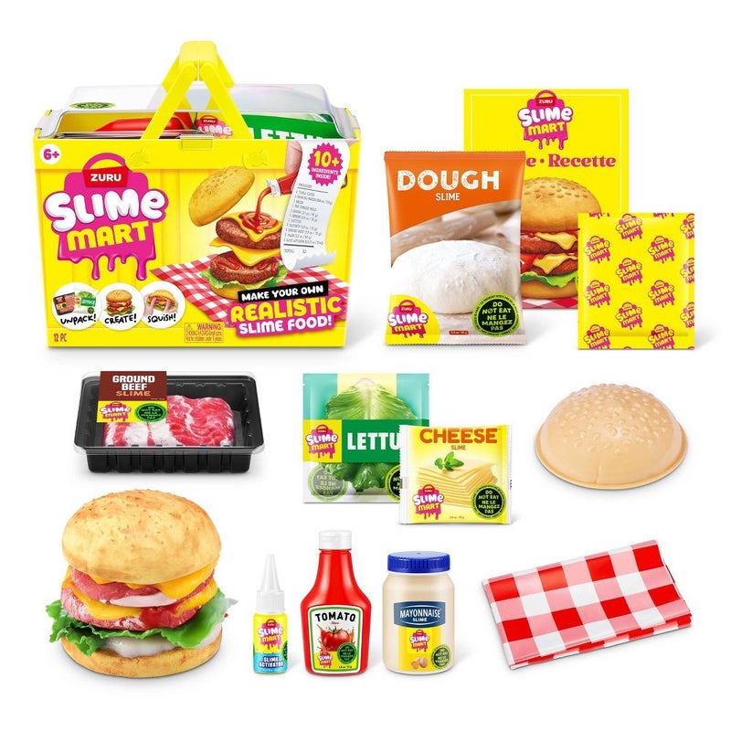 Slime Mart Series 1 Make Your Own Realistic Slime Food! Burger Window Box DIY Kit (12 Pieces) - Image 2