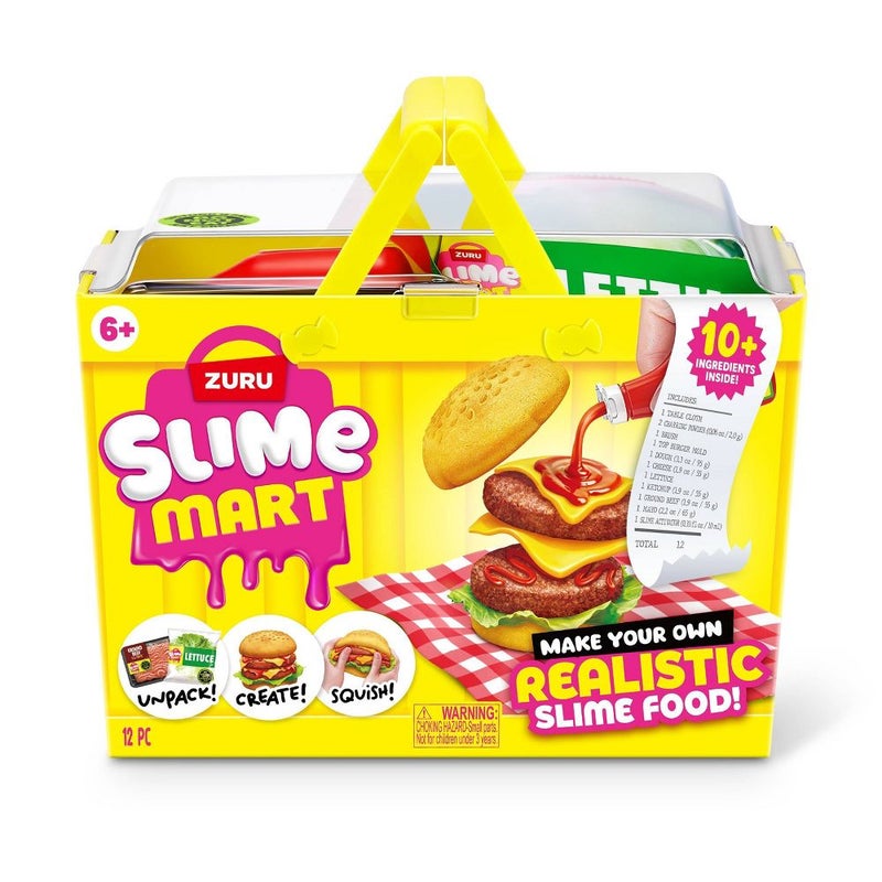 Slime Mart Series 1 Make Your Own Realistic Slime Food! Burger Window Box DIY Kit (12 Pieces) - Image 1