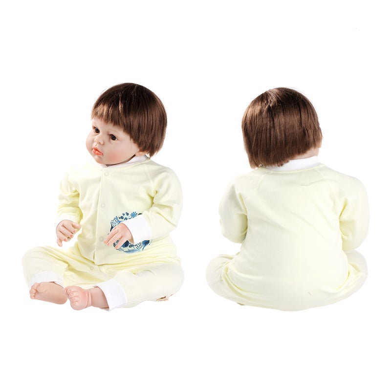 Baby Romper Unisex 100% Cotton Babysuit Baby Clothes Playsuit Long Sleeve Bird Print Spring Summer Autumn For Newborn Infant Baby Girl  Boy Yellow 9-12M - Image 4