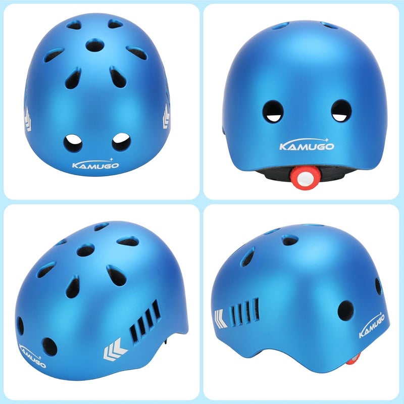 KAMUGO Kids Bike Helmet Set, Toddler Helmet for Ages 2-8 Boys Girls with Sports Protective Gear Set Knee Elbow Wrist Pads for Skateboard Cycling Scooter Rollerblading - Image 2