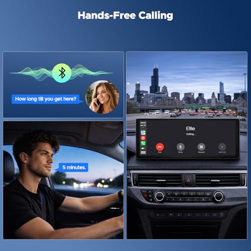 LAMTTO 9.26" Wireless CarPlay Screen for Car - Apple CarPlay & Android Auto Touchscreen, 1600x600 HD IPS Display, Plug & Play, OTA Updates, Waterproof Backup Camera & Screen Mirroring - Image 4