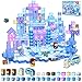 Magnetopia 200 PCS Magnetic Blocks with Light Up Blocks Transparent Magnetic Building Block for Kids Age 3 Magnet Cubes Blue Castle Magnets Toys Christmas Birthday Gift for Boys Girls 4 5 6 7 8 9 10 11 12 - Image 2