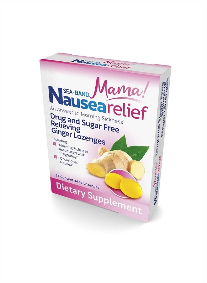 Ginger Mama Lozenges, Drug and Sugar Free, for Motion Sickness and Nausea Relief*