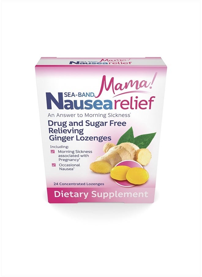 Ginger Mama Lozenges, Drug and Sugar Free, for Motion Sickness and Nausea Relief*