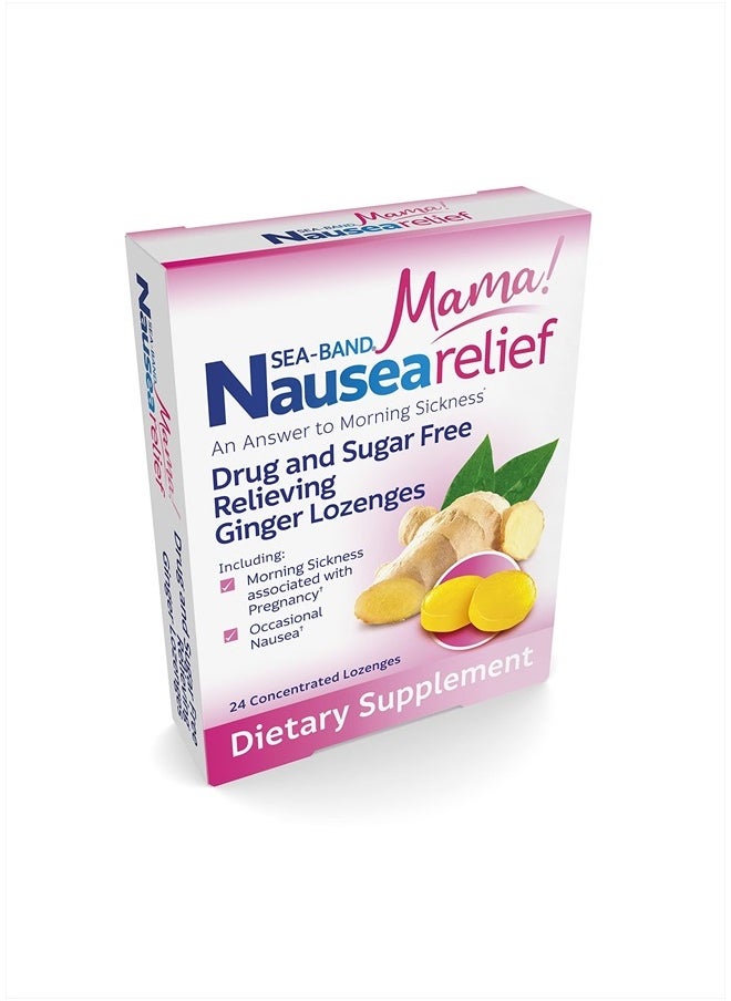 Ginger Mama Lozenges, Drug and Sugar Free, for Motion Sickness and Nausea Relief*