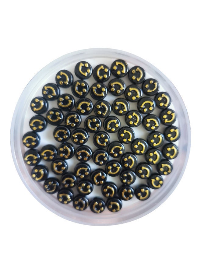 NIBEMINENT 200-Piece Craft Making Smiley Face Beads 0.10x0.6cm - Image 1