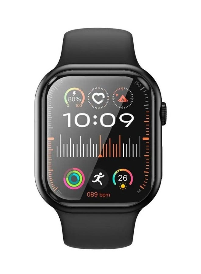 هوكو ساعة ذكية HOCO Y23 إصدار رياضي للمكالمات – شاشة لمس سلسة بحجم 2.02 إنش، بلوتوث V5.0، مراقبة معدل ضربات القلب والنوم، تتبع النشاط البدني، تذكير بالجلوس – ساعة لياقة بدنية مقاومة للماء باللون الأسود للمكالمات والإشعارات وتتبّع الصحة - Image 2