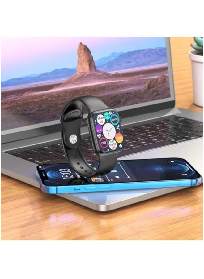 هوكو ساعة ذكية HOCO Y23 إصدار رياضي للمكالمات – شاشة لمس سلسة بحجم 2.02 إنش، بلوتوث V5.0، مراقبة معدل ضربات القلب والنوم، تتبع النشاط البدني، تذكير بالجلوس – ساعة لياقة بدنية مقاومة للماء باللون الأسود للمكالمات والإشعارات وتتبّع الصحة - Image 5