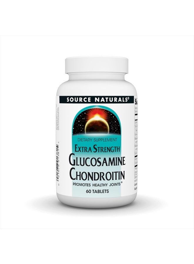 Source Naturals Extra Strength Glucosamine Chondroitin, Promotes Healthy Joints*, 60 Tablets - Image 1
