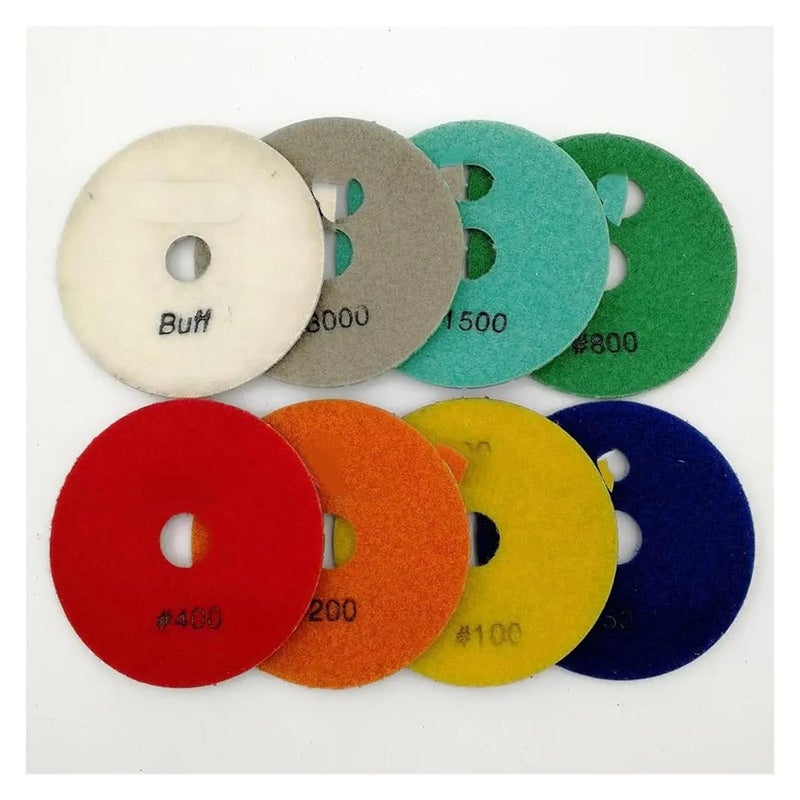 Compatible for DT-Diatool 10pcs Set 100MM Wet Diamond Polishing Pads Disc for Granite Or Marble Dia 4inch(Grit 3000) - Image 4