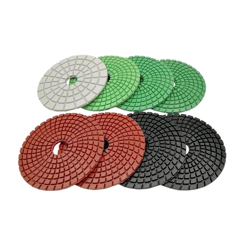 Compatible for DT-Diatool 10pcs Set 100MM Wet Diamond Polishing Pads Disc for Granite Or Marble Dia 4inch(Grit 3000) - Image 2