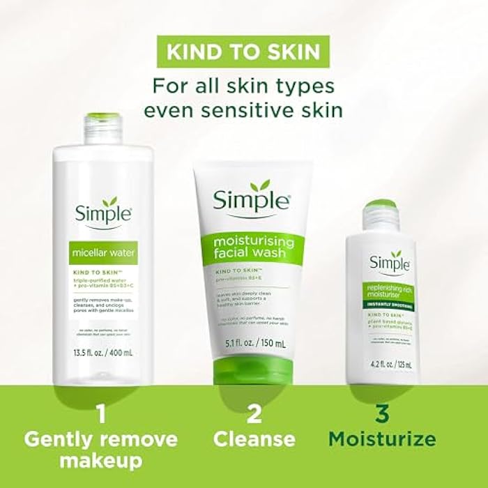 Simple Kind to Skin Face Moisturizer For Sensitive Skin Replenishing Rich 12-Hour Moisturization for All Skin Types 4.2 oz - Image 5