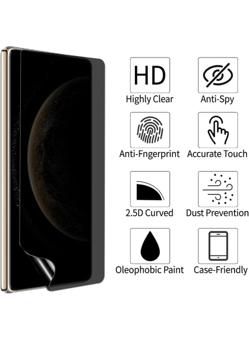 Aookay [1+1+1] Privacy Hydrogel Screen Protector Compatible with Huawei Mate X6 Foldable Smartphone with Camera Lens Protector, External & Internal, Anti-Peeping TPU Screen Protector, Scratch Resistant Easy Installation - Image 5