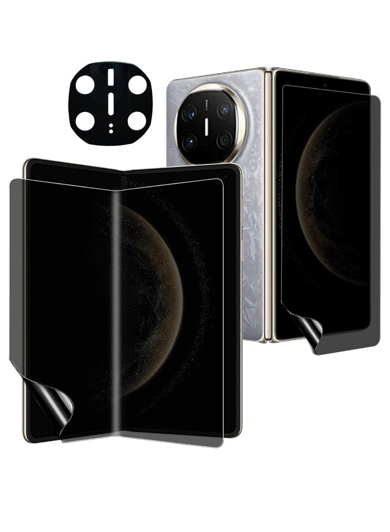 Aookay [1+1+1] Privacy Hydrogel Screen Protector Compatible with Huawei Mate X6 Foldable Smartphone with Camera Lens Protector, External & Internal, Anti-Peeping TPU Screen Protector, Scratch Resistant Easy Installation - Image 1