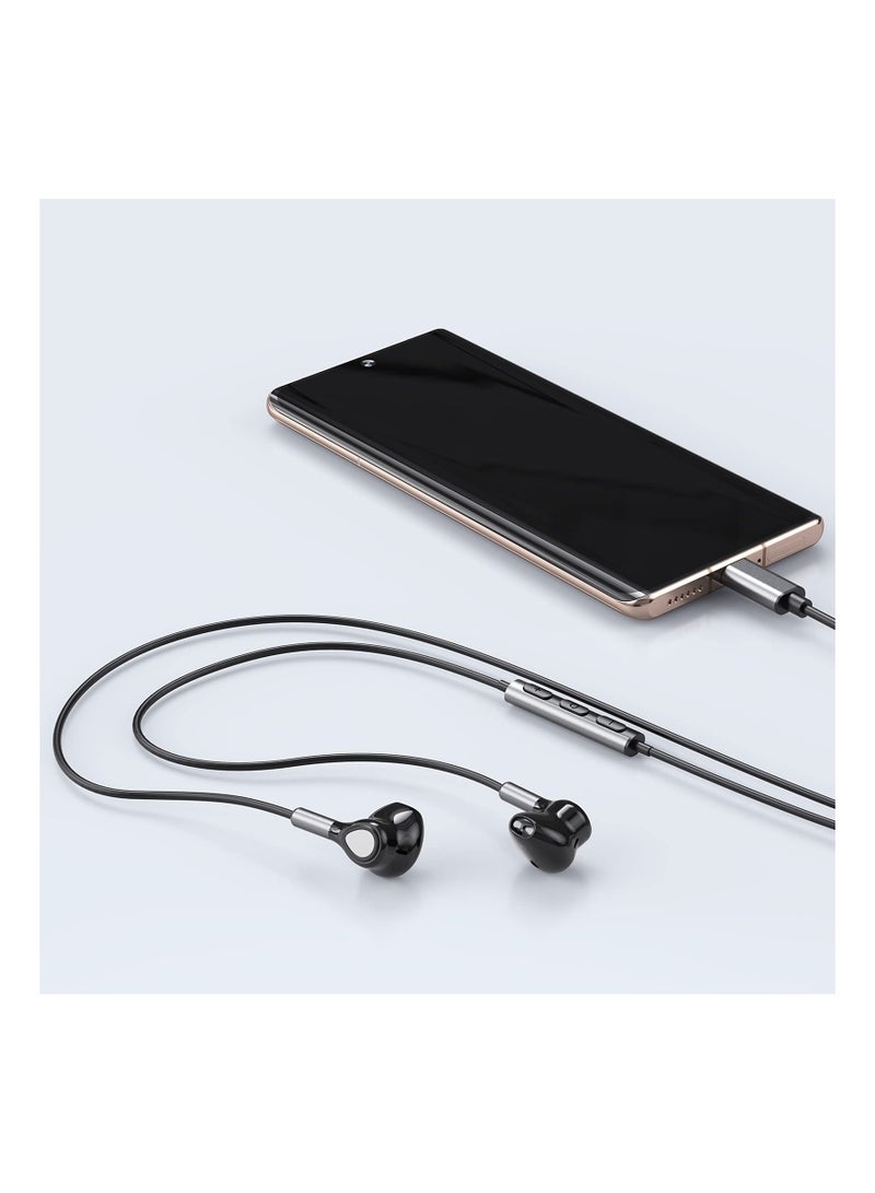 USB C Headphones Compatible for Samsung Galaxy S23 Ultra S22 S21 FE S20, USB C Earphones, with Mic in-Ear Headphones Wired Earbuds, USB Type C Earphones Compatible for Pad Pro Pixel OnePlus
