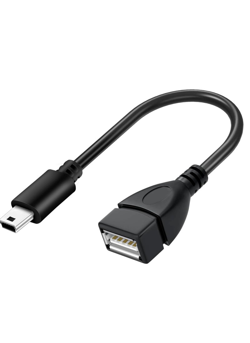 Generic kx 1908 usb 2.0 a female to mini usb 5pin male converter cable, 10cm - clear blue  - Image 2