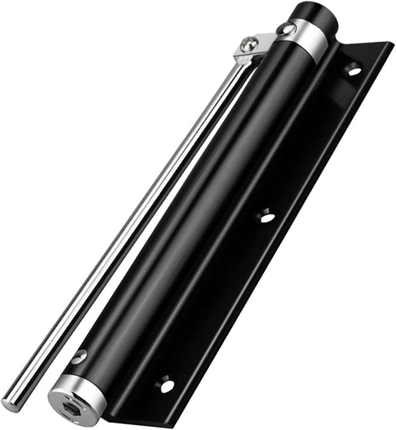zeng Automatic Door Closer, 304 Stainless Steel, Surface Mounted, Adjustable Spring, Commercial and Residential (Black) - Image 1