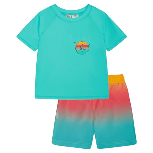 Ocean Pacific Boys' Rashguard and Trunks Swimsuit Set, Ombre, 14-16 - Image 1