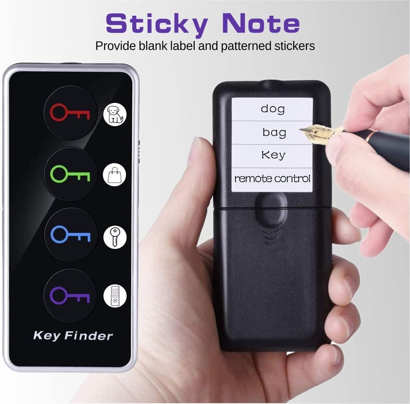 Reyke Key Finder, 80dB+ RF Item Locator Tags with 131ft. Working Range, Wireless Remote Finder Key Finder Locator for Finding Wallet Key Phone Glasses Pet Tracker, 1 RF Transmitter & 4 Receivers - Image 4