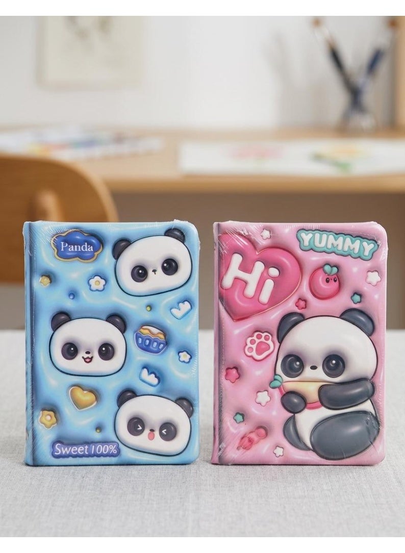 نوت بوك (كشكول)  بتصميم باندا مميز - غلاف مقوى وألوان مبهجة - Image 1