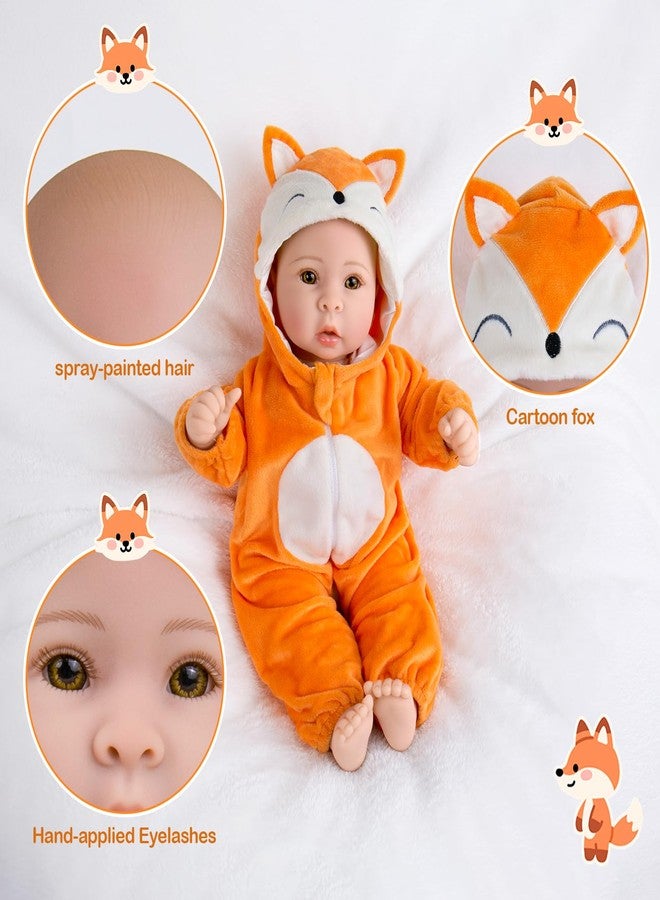 Aori Baby Dolls - 17 Inch Real Life Doll with Ultra Soft Body & Fox Outfits for Girls 3+ | Pretend Play, Adoption Day, Photography Prop, Collectible - Image 5