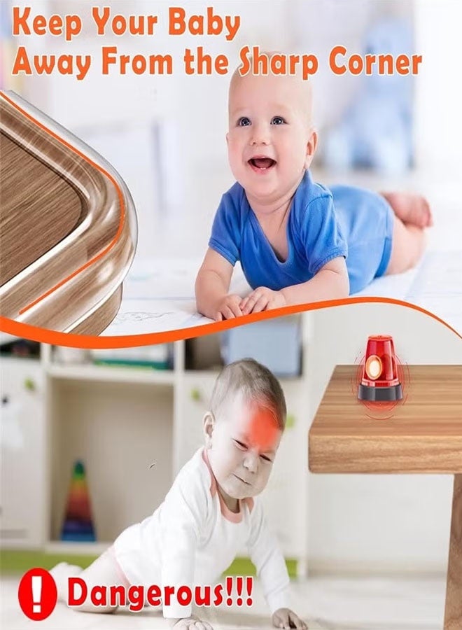 شريط حماية حافة الزاوية، حماية زوايا حافة الطاولة بطول 2 متر، واقيات ناعمة للحواف بتصميم مجوف لامتصاص الصدمات للزوايا الحادة للخزائن والطاولات والأدراج - Image 5