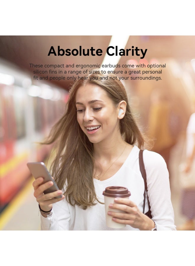 VENTION HiFun Ture Wireless Bluetooth Earbuds White Model # NBFW0 - Image 5