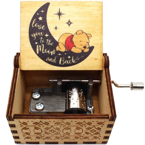 ukebobo Wooden Music Box - The Pooh Saying Music Box, Gift for Friend, Christmas, Holiday, New Year - 1 Set (13) - Image 2