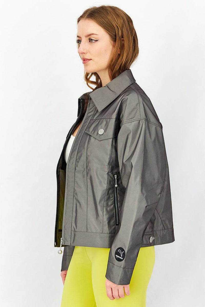PUMA Puma x Pronounce Women Sportswear Fit Chest Pocket Jacket, Grey  - Image 2