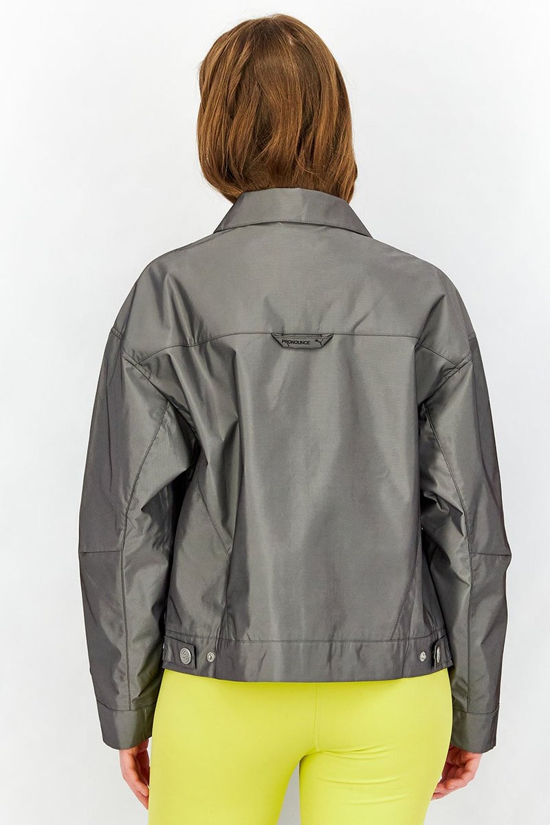 PUMA Puma x Pronounce Women Sportswear Fit Chest Pocket Jacket, Grey  - Image 4