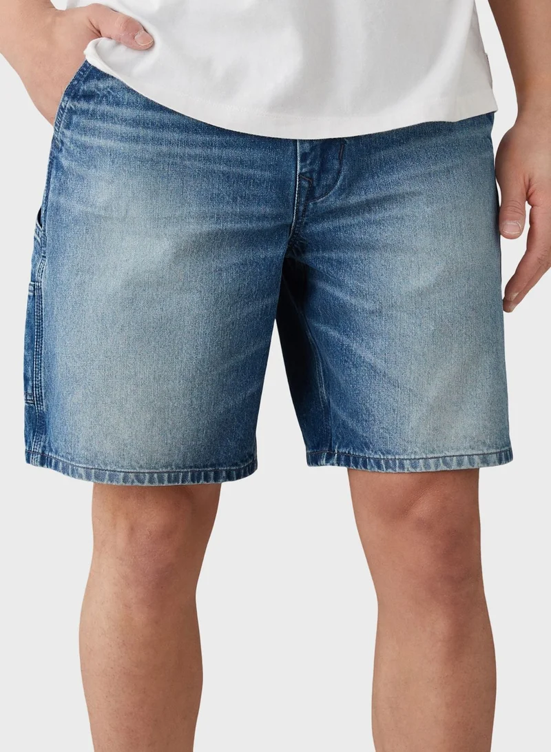 American Eagle Denim High Waist Carpenter Short