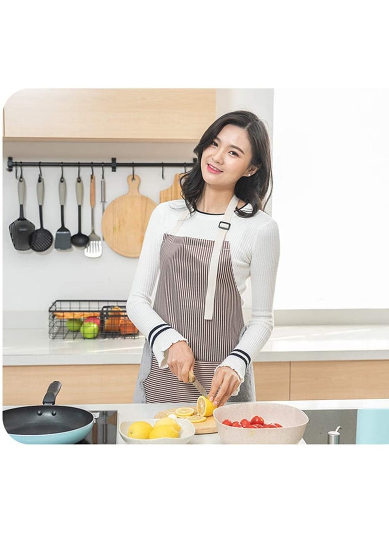 NILKANTH - NILKANTH® Adjustable Bib Apron for Women Waterproof Kitchen Cooking Apron with Pocket-2 Side Coral Velvet Towels - Image 1