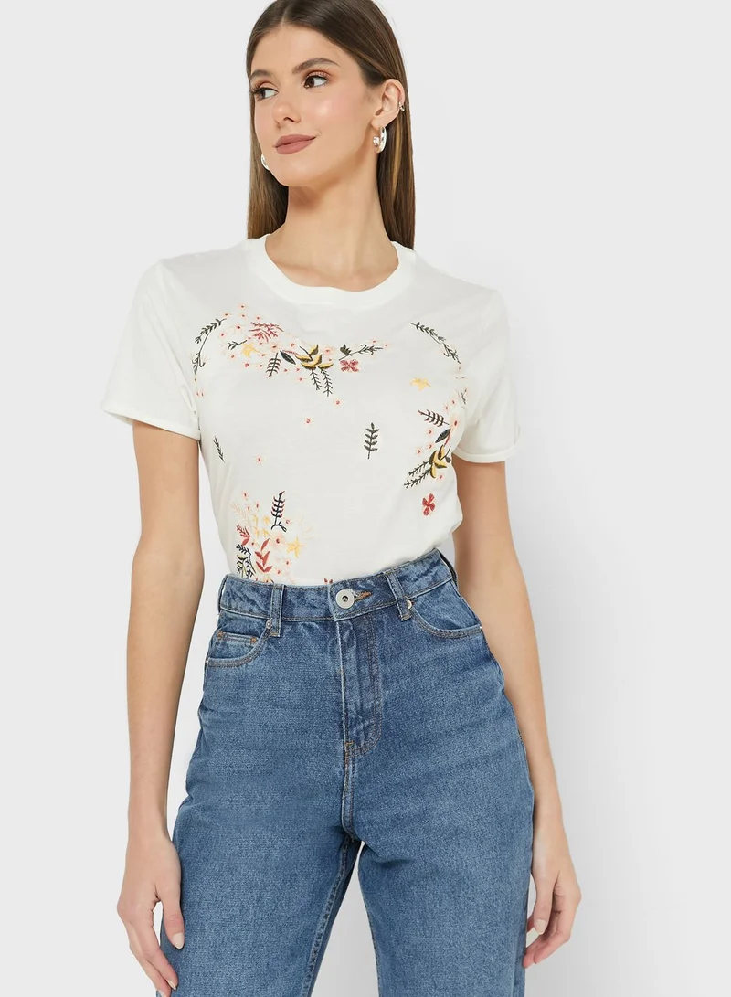 BRAVE SOUL Embroidered T-shirt