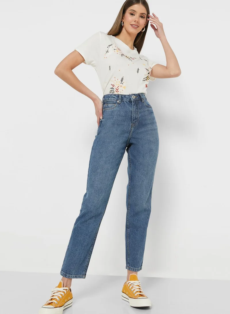 BRAVE SOUL Embroidered T-shirt