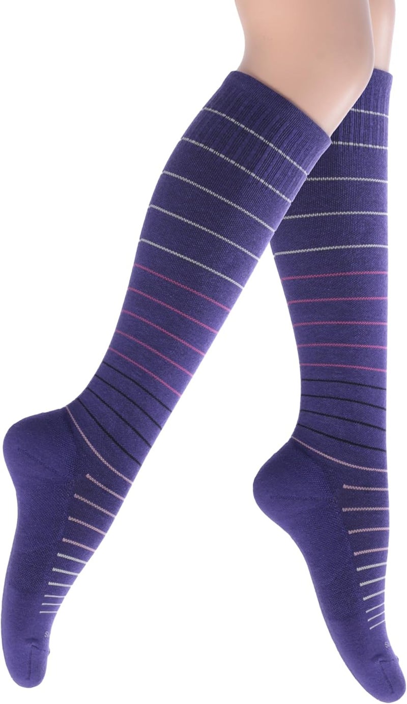 SocksLane جوارب ضغط قطنية من للنساء والرجال. دعم بطول الركبة بقوة 15-20 مم زئبق - Image 1