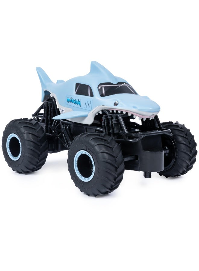 Monster Jam Remote Control Shark Monster Truck, 1:24 Scale 27 mhz  Rechargeable All Terrain RC Off-Road Vehicle, Big Wheel Stunt Shark RC Buggy Crawler, Eid Holiday Birthday Pretend Play Gift for Kids Boys Girls Ages 3+ - Image 2