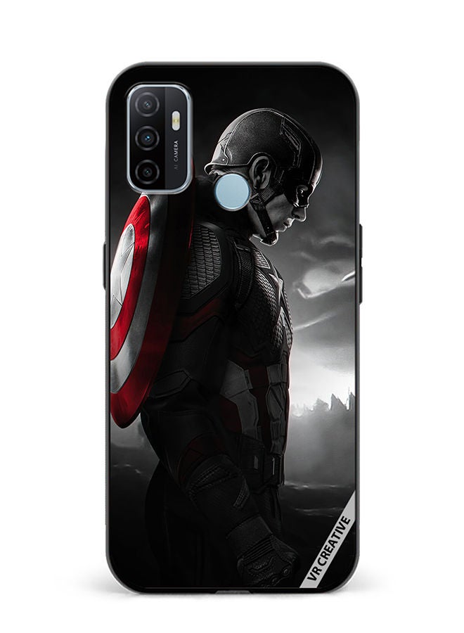 VR CREATIVE Protective Case Cover For Oppo A53 Captain America Design Multicolour - Image 1