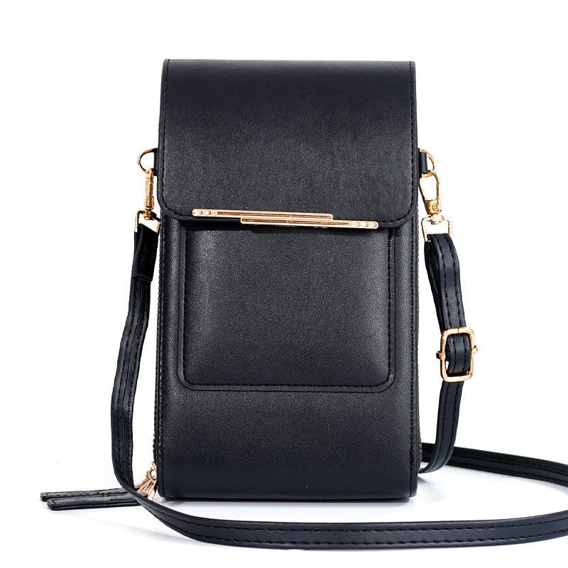 2023 Touch Screen Phone Bag Solid Color Simple Trendy Wallet Shoulder Bag Crossbody Bag Women'S Bag Portable - Image 2