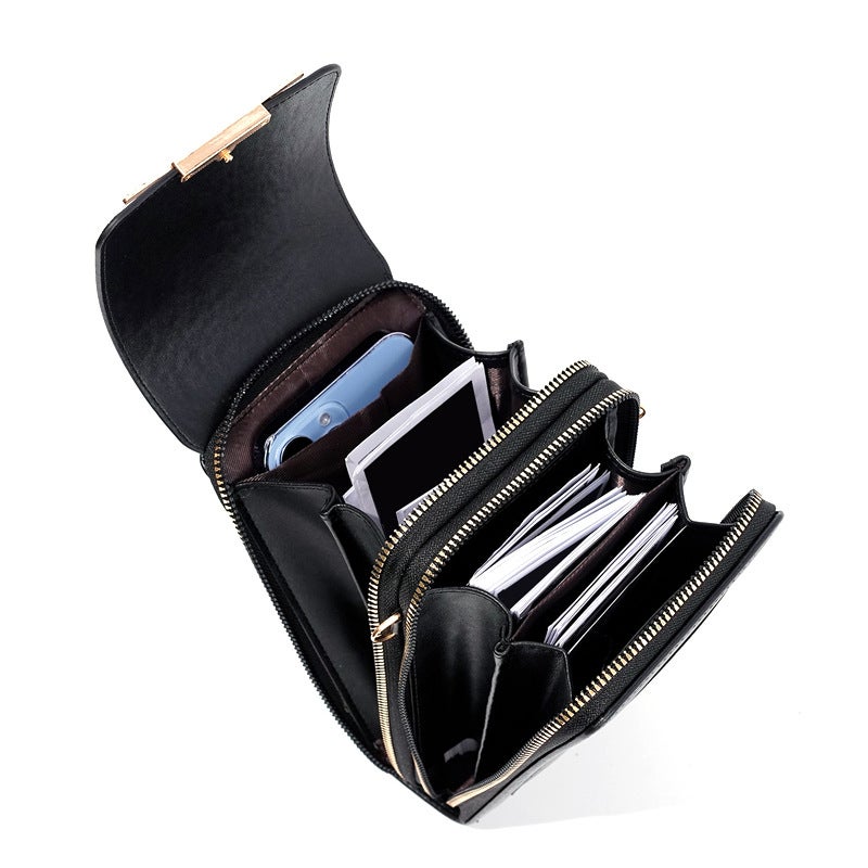 2023 Touch Screen Phone Bag Solid Color Simple Trendy Wallet Shoulder Bag Crossbody Bag Women'S Bag Portable - Image 4