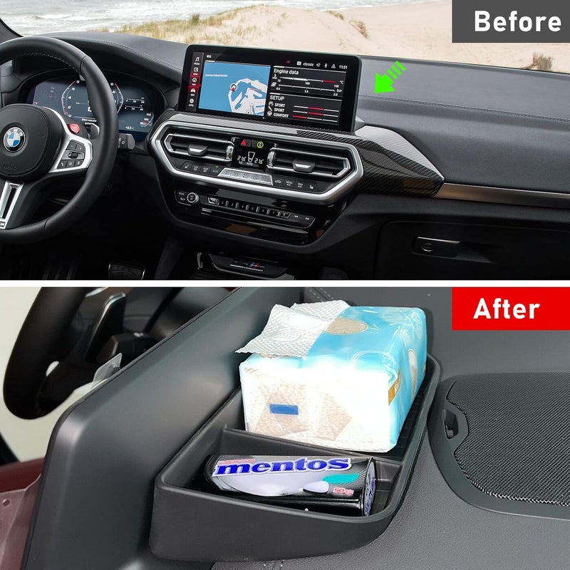 Jaronx Center Console Organizer for BMW X3/X4 (2022-2023) with 12.3" Screen - Silicone Hidden Storage Tray - Image 3