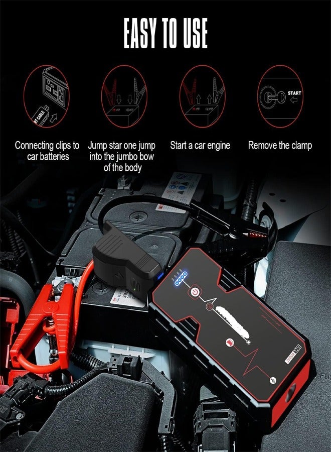 Generic Jump Starter 5000A Peak, 23800mAh 12V Portable Car Battery Booster for All Gas & 8.0L Diesel Engines, Super Safe Jump Pack with USB Quick Charge 3.0, Type-C Power Bank & LED Flashlight  - Image 2