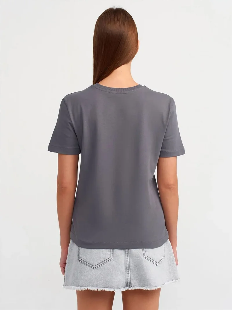 ديلفين Dilvin Women's Cotton Crew Neck T-Shirt
