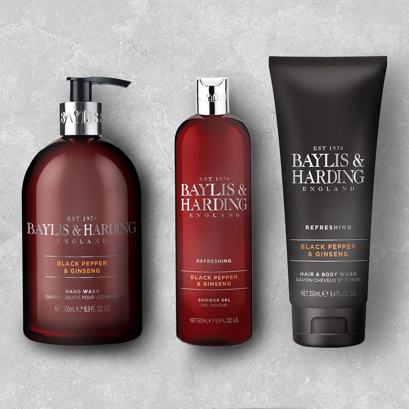Baylis & Harding غسول يد فاخر بالفلفل الأسود والجينسنغ من بايليس هاردينغ مع مرطبات إضافية 500 مل مختبر جلدياً وخالي من البارابين - Image 4