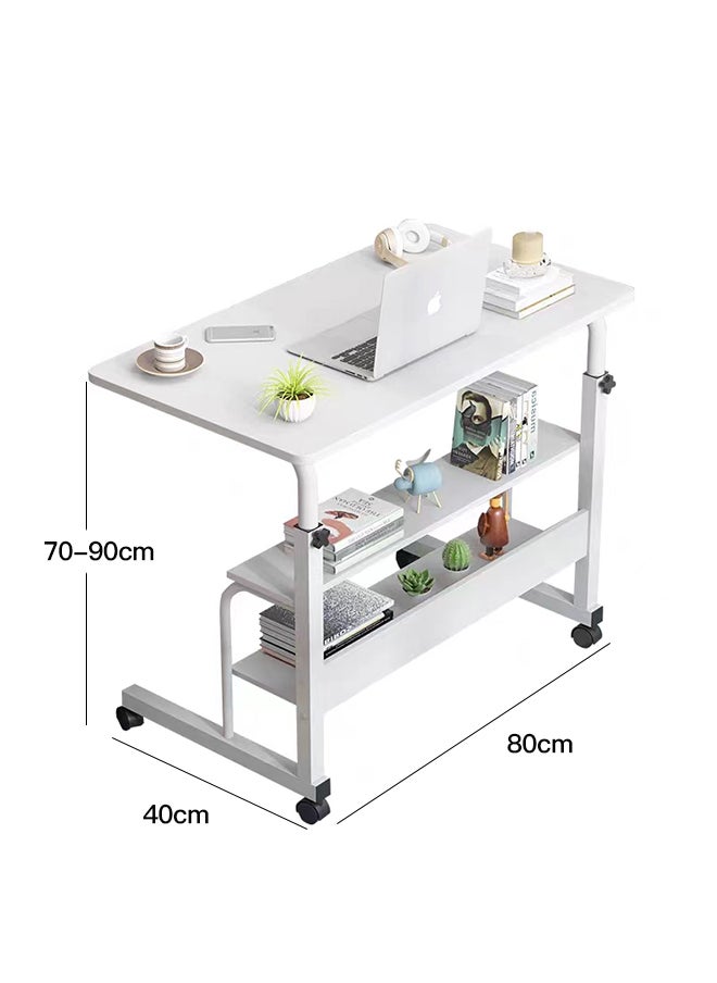 MIXDE - Bedside Table for Bedroom Movable Lifting Table 80*40*(79-90)cm - Image 1