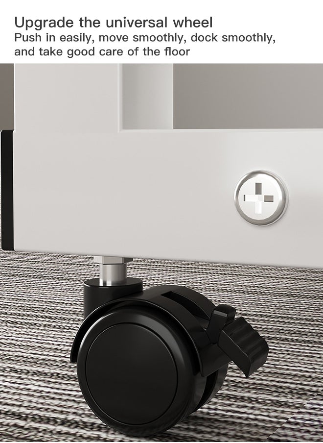 MIXDE - Bedside Table for Bedroom Movable Lifting Table 80*40*(79-90)cm - Image 1