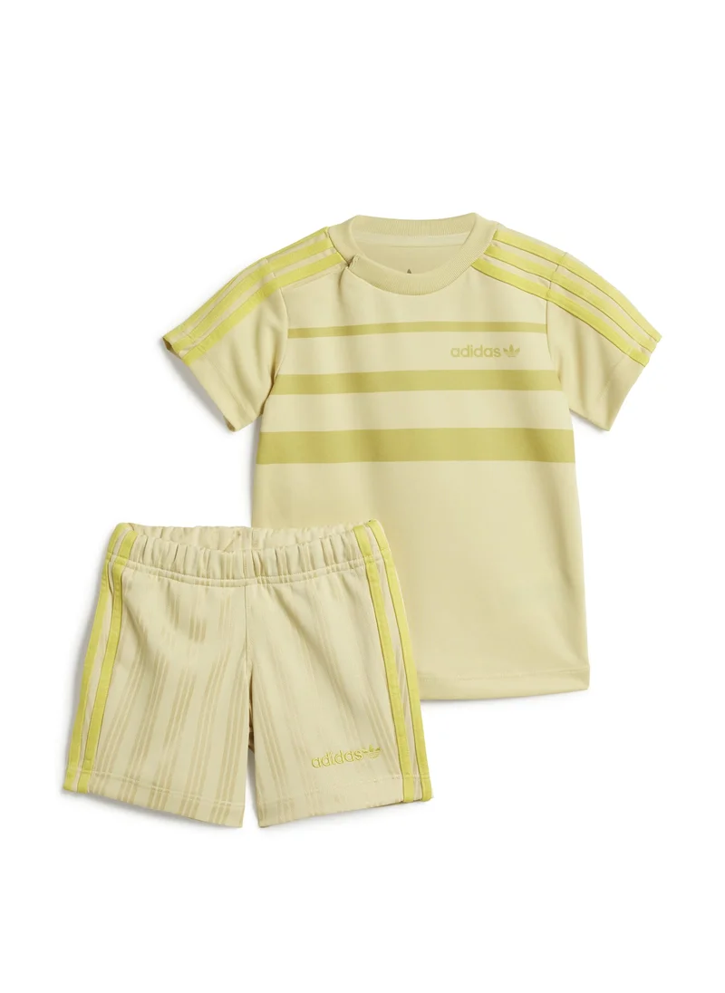 اديداس adidas SHORT TEE SET Yellow Originals Kids SUITS