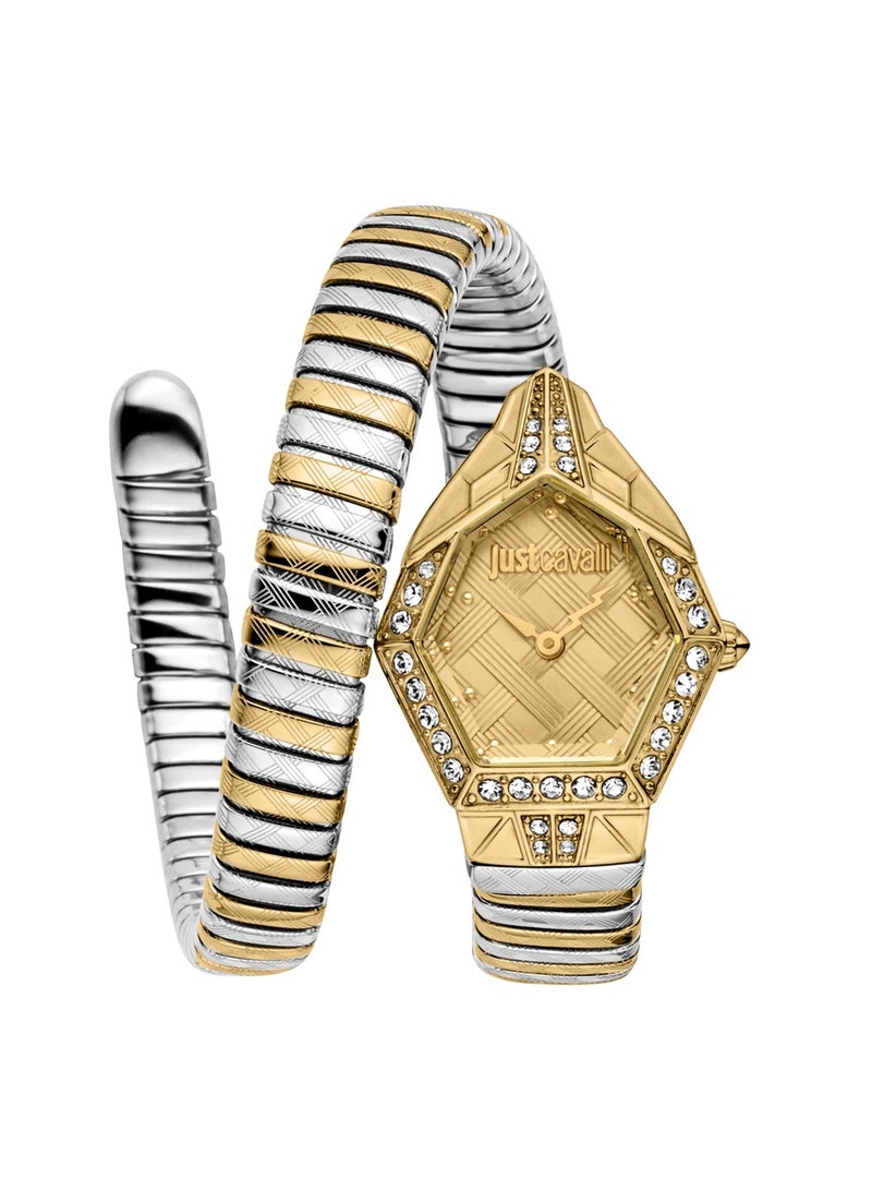 Just Cavalli Ornato Women's Analog Quartz Two tone Stainless Steel Watch JC1L303M0055  - Image 1